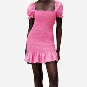 Zara Puff Sleeve Mini Dress